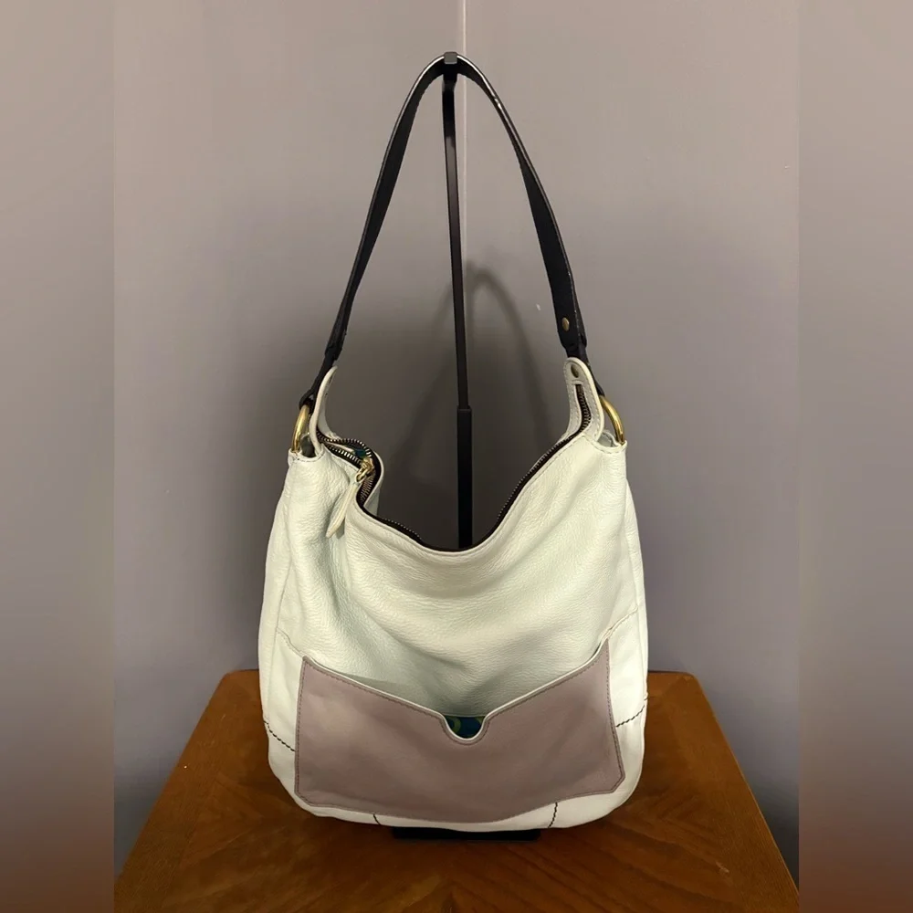 orYANY Cream and Tan Hobo Bag